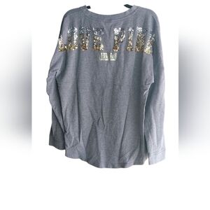 PINK Victoria's Secret Gray Sequin Sweater